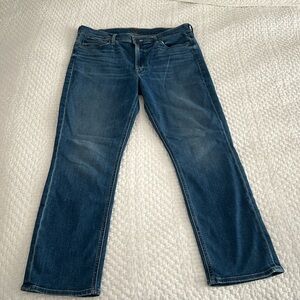 Mother denim mid rise dazzler straight ankle 34